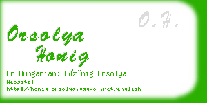 orsolya honig business card